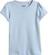 Mini Boden Kids' Short Sleeve Pointelle Top