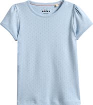 Mini Boden Kids' Short Sleeve Pointelle Top