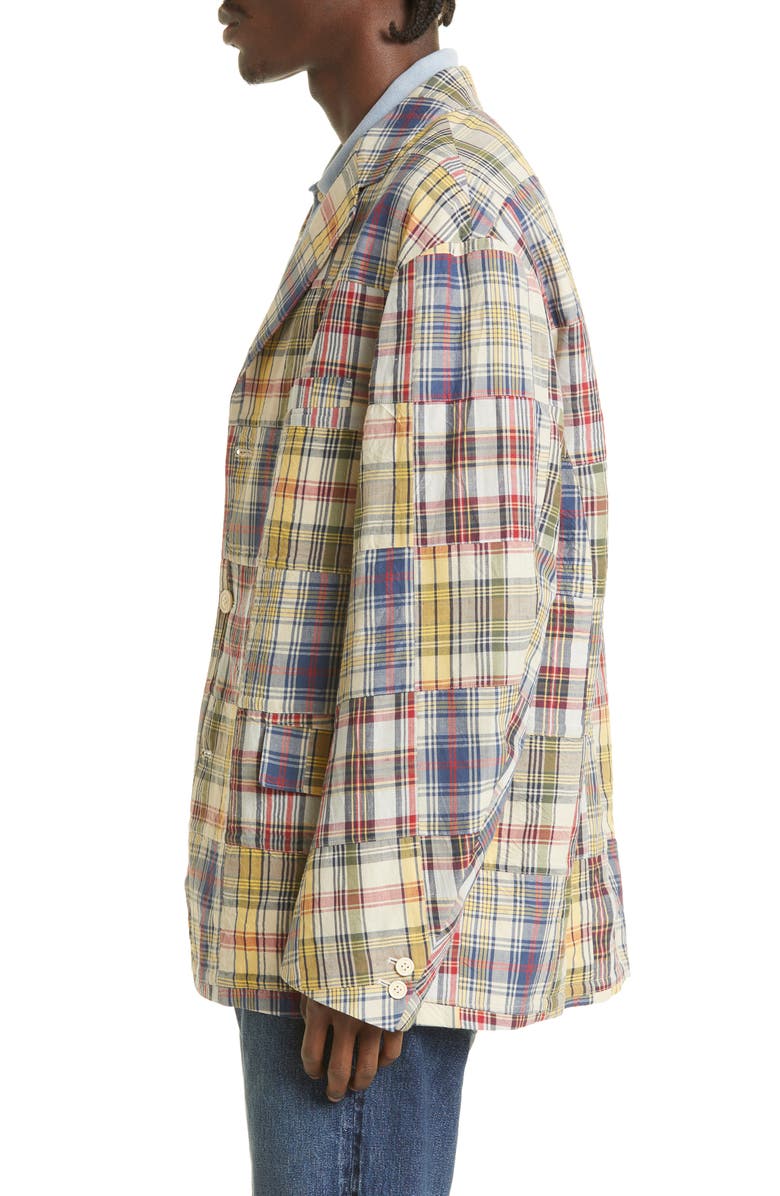 VISVIM Yardbird Patchwork Madras Plaid Sport Coat, Alternate, color, 
