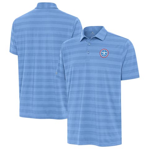 Men's Antigua Light Blue Tennessee Titans Tunnel Polo