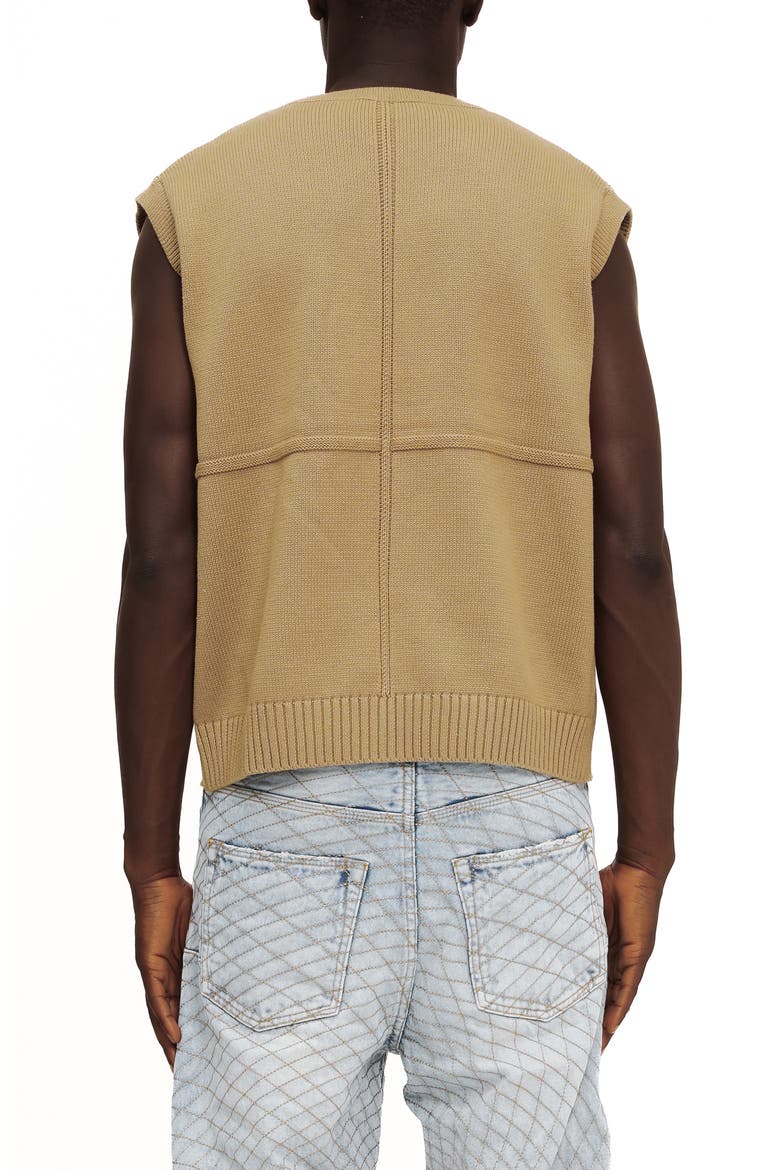 Jacquard Sweater Vest, Alternate, color, TAN