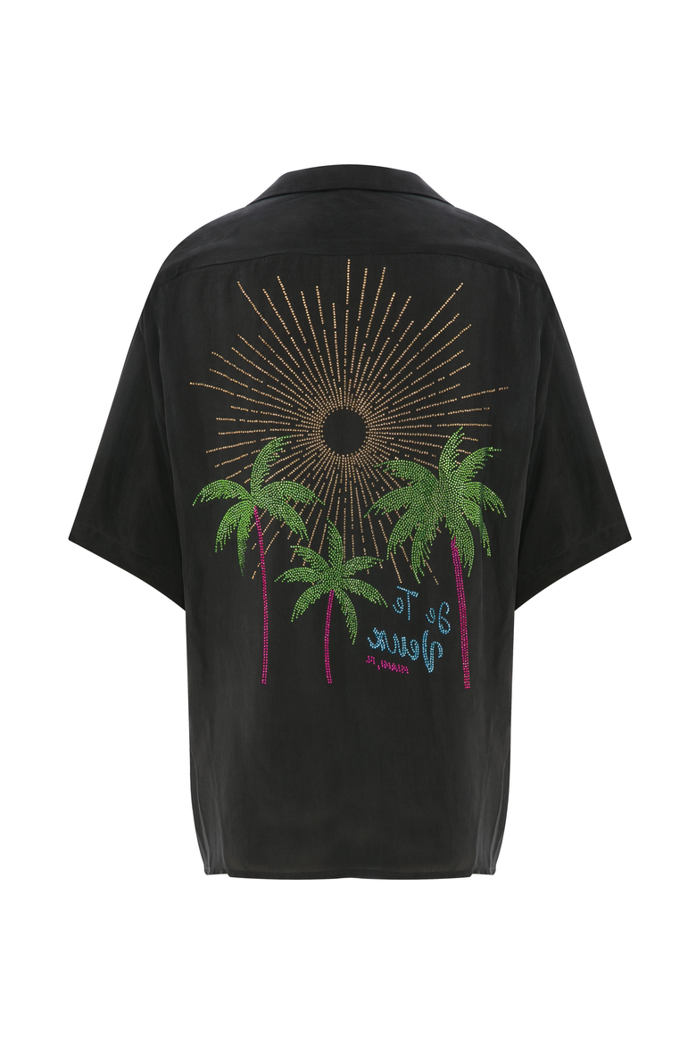 MIAMI VIBE SHIRT, Alternate, color, Black with Crystals
