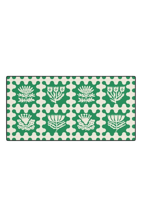 Folk Flower Forest Desk Mat