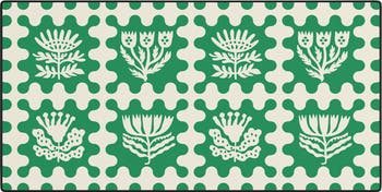 Folk Flower Forest Desk Mat