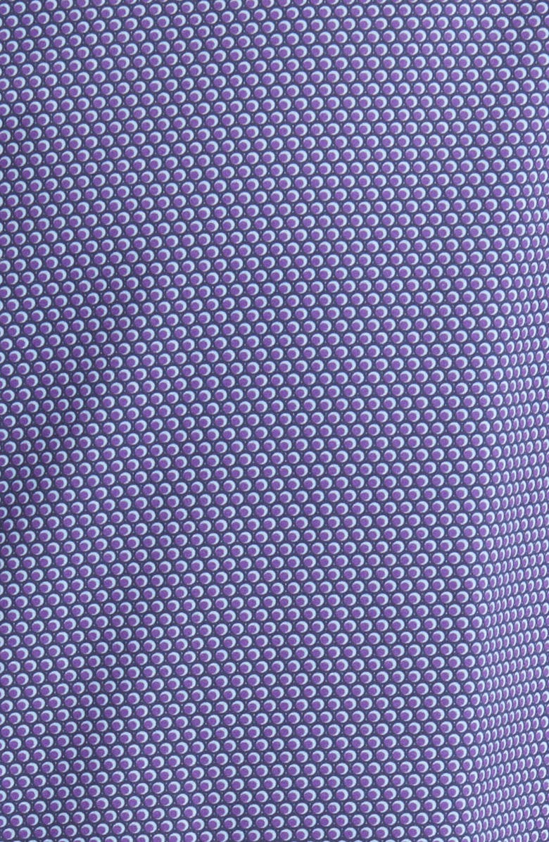 Emporio Armani Microdot Stretch Button-Up Shirt, Alternate, color, Purple