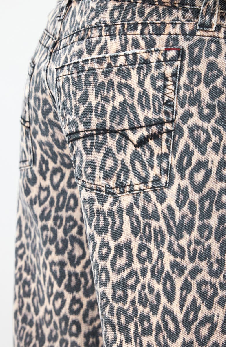 BDG Urban Outfitters Kayla Leopard Wide Leg Jeans, Alternate, color, 