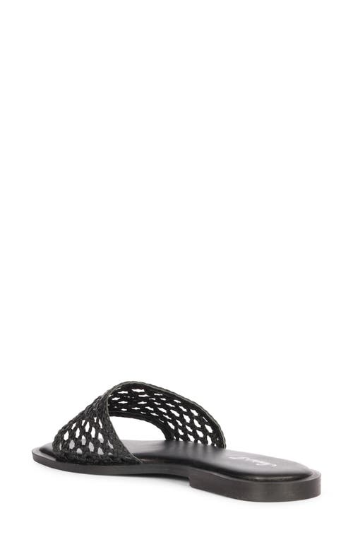 Saint G Jade Woven Slide Sandal In Black