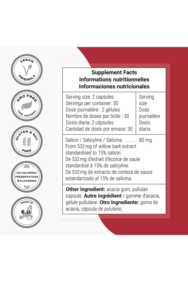 Willow Bark Extract 530mg, Alternate, color, None