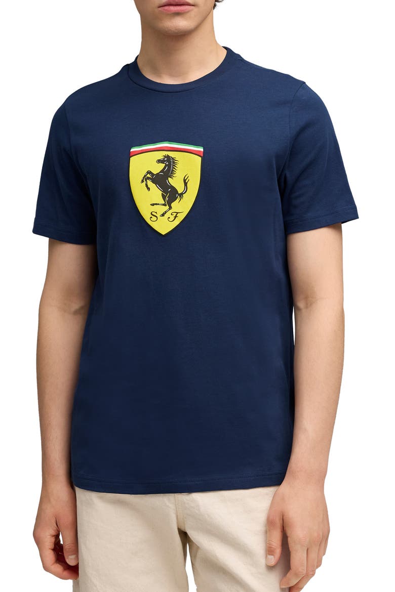 x Ferrari Sportswear Shield Graphic T-Shirt, Main, color, PERSIAN BLUE