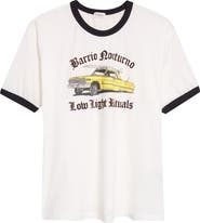 Second Layer Barrio Nocturno Cotton Ringer Graphic T-Shirt