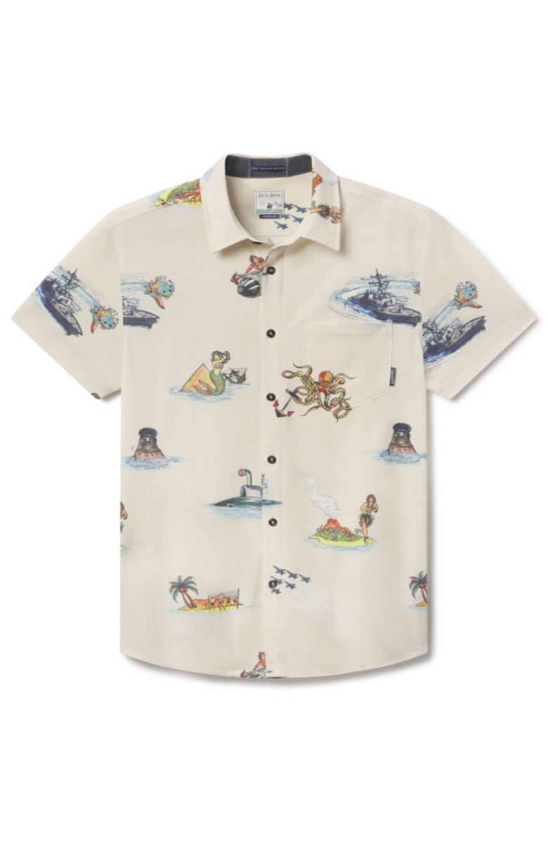 Baja Llama Sailor Stories - Vagabond Button Up, Main, color, Cream