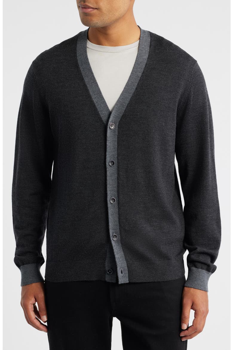 Thomas Merino Wool Cardigan, Alternate, color, CHARCOAL