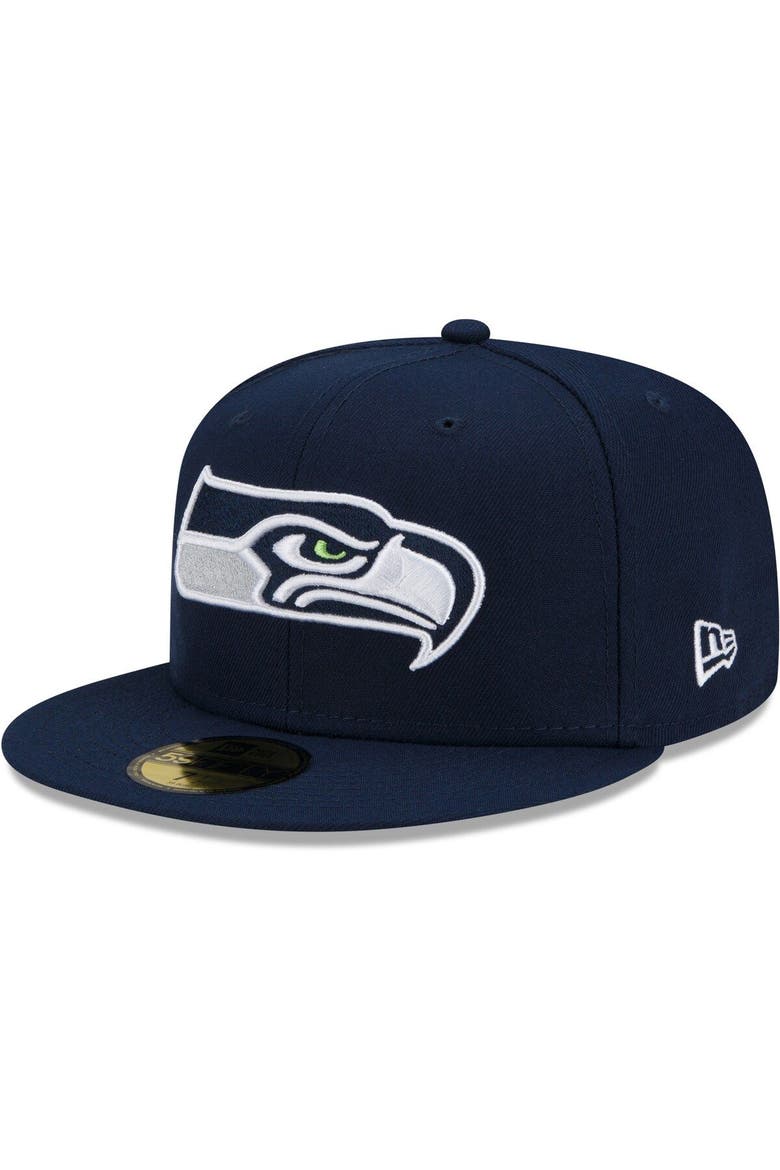 Men's New Era College Navy Seattle Seahawks Patch Up 1988 Pro Bowl 59FIFTY Fitted Hat, Alternate, color, Navy