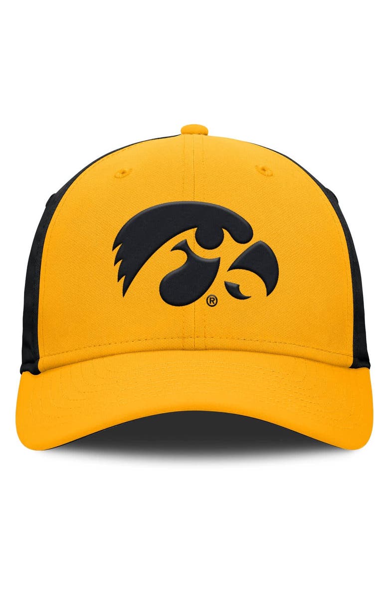 Nike Men's Nike Gold/Black Iowa Hawkeyes 2025 Sideline Rise Local Performance Flex Hat, Alternate, color, Gold