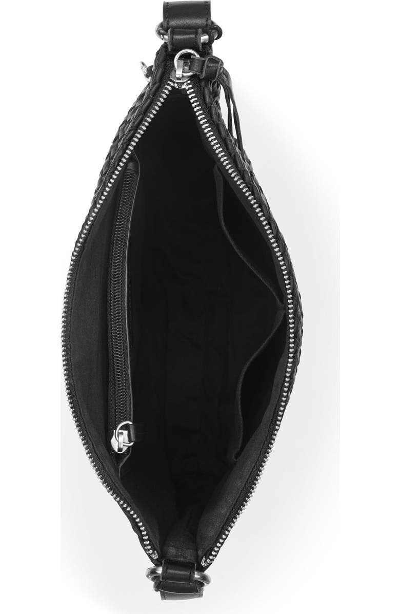 The Sak Lucia Crossbody Leather Bag, Alternate, color, Woven Black