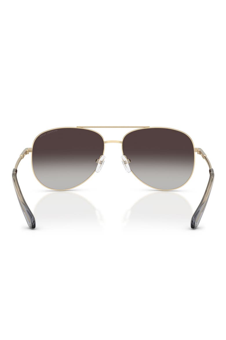 Perledo 58mm Pilot Sunglasses, Alternate, color, LIGHT GOLD / GREY GRADIENT