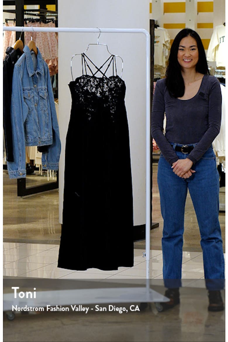 Velvet & Lace Midi Slipdress video