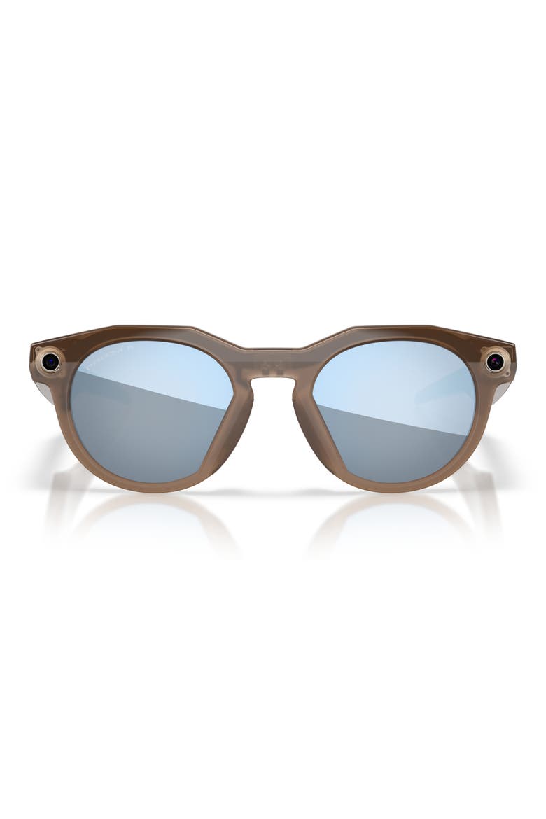 Gender Inclusive HSTN 51mm Polarized Round Sunglasses, Main, color, BROWN SMOKE / PRIZM