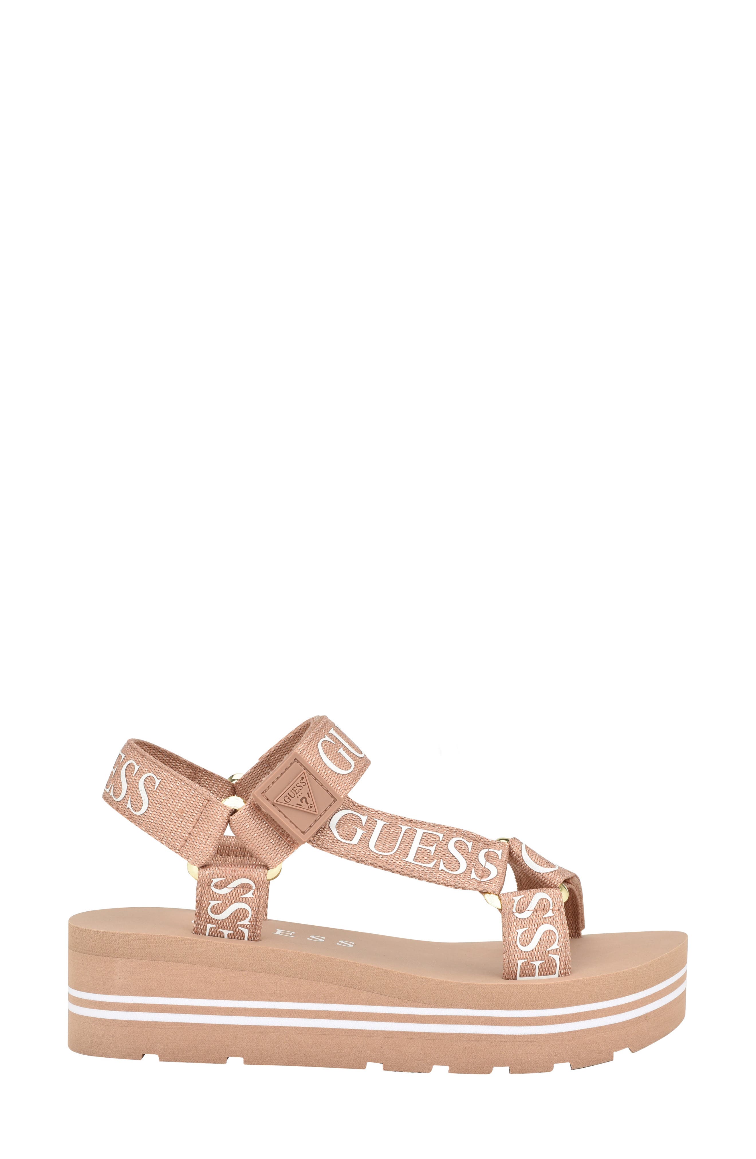 Avin Platform Sandal, Alternate, color, ROSE GOLD