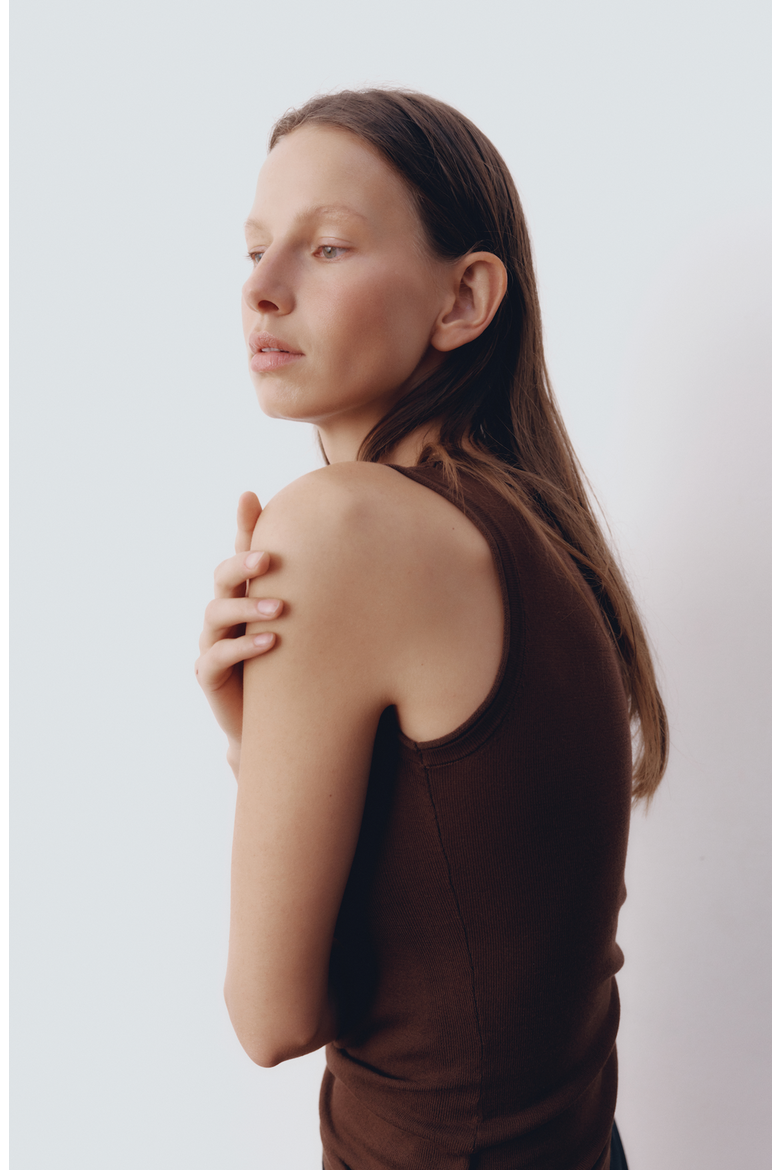 Maddie Top, Alternate, color, Toast