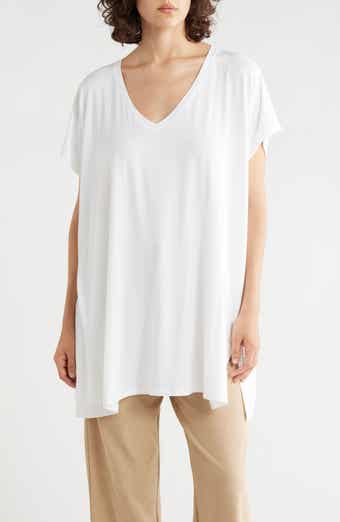 Eileen Fisher V-Neck Long Boxy Top