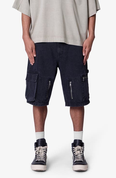 soonerorlater sweat cargo shorts navy M