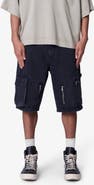 mnml Baggy Zipper Denim Cargo Shorts