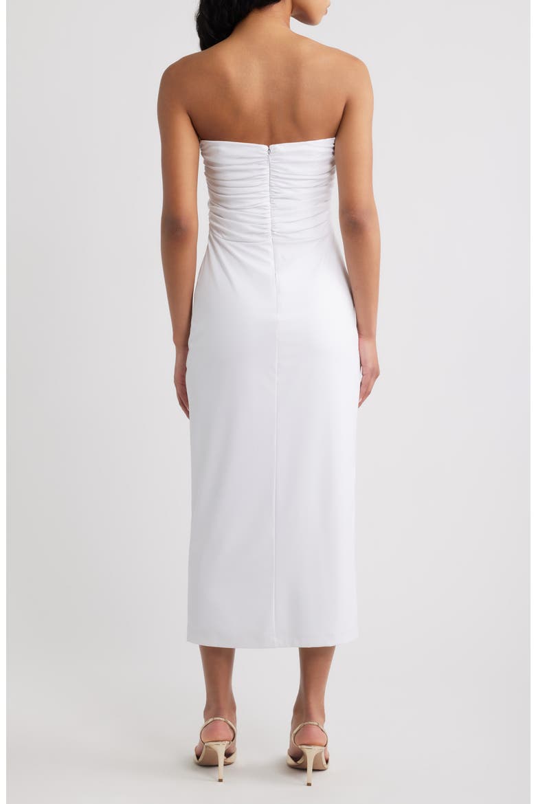 Sandrine Hardware Cutout Detail Strapless Dress, Alternate, color, IVORY