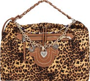 True Religion Leopard Print Faux Leather Hobo