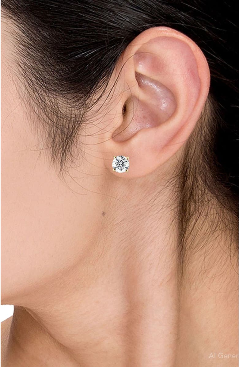 Bliss Diamond 2 1/4 Ct T.W. Diamond Screw Back Studs Lab Grown 14k Gold, Alternate, color, 14K Yellow Gold
