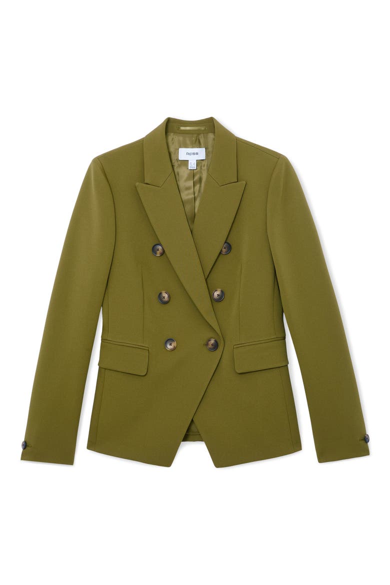 Priya Double Breasted Blazer, Alternate, color, CHARTREUSE GREEN