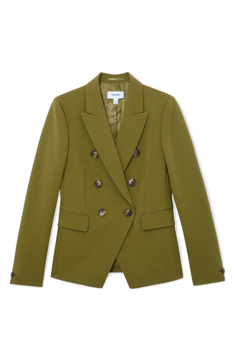 Reiss Priya Double Breasted Blazer, Alternate, color, Chartreuse Green