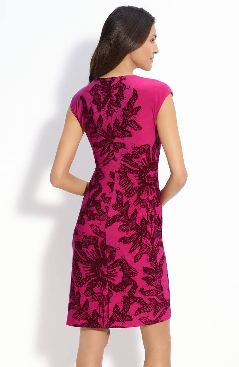 Donna Morgan Cross Bodice Jersey Sheath Dress, Alternate, color, 