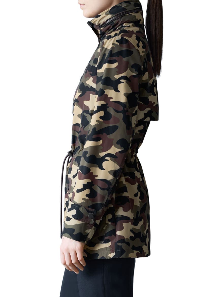 Keryn Hooded Rain Jacket, Alternate, color, CAMOUFLAGE PRINT