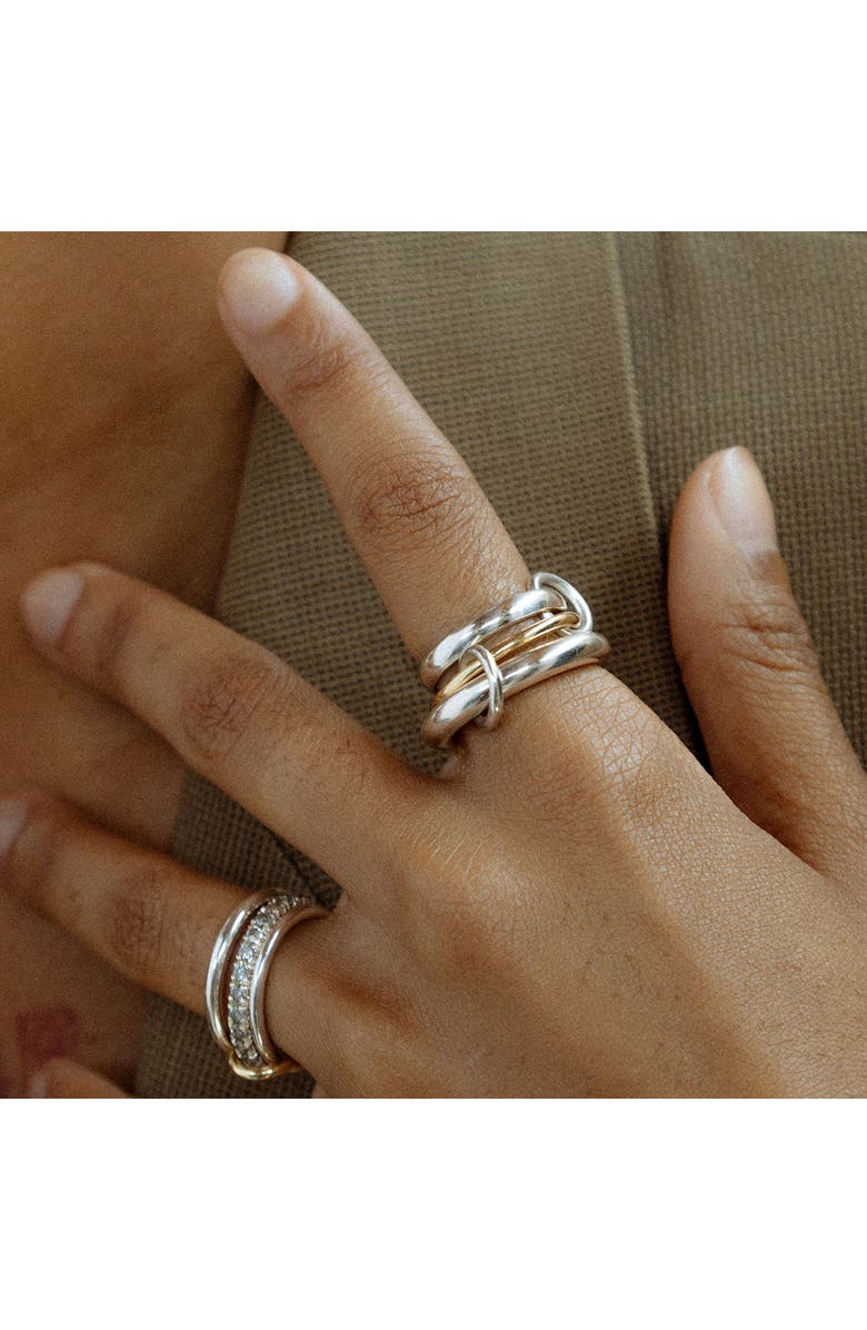 Spinelli Kilcollin Amaryllis Mixed Metal Linked Stack Ring, Alternate, color,