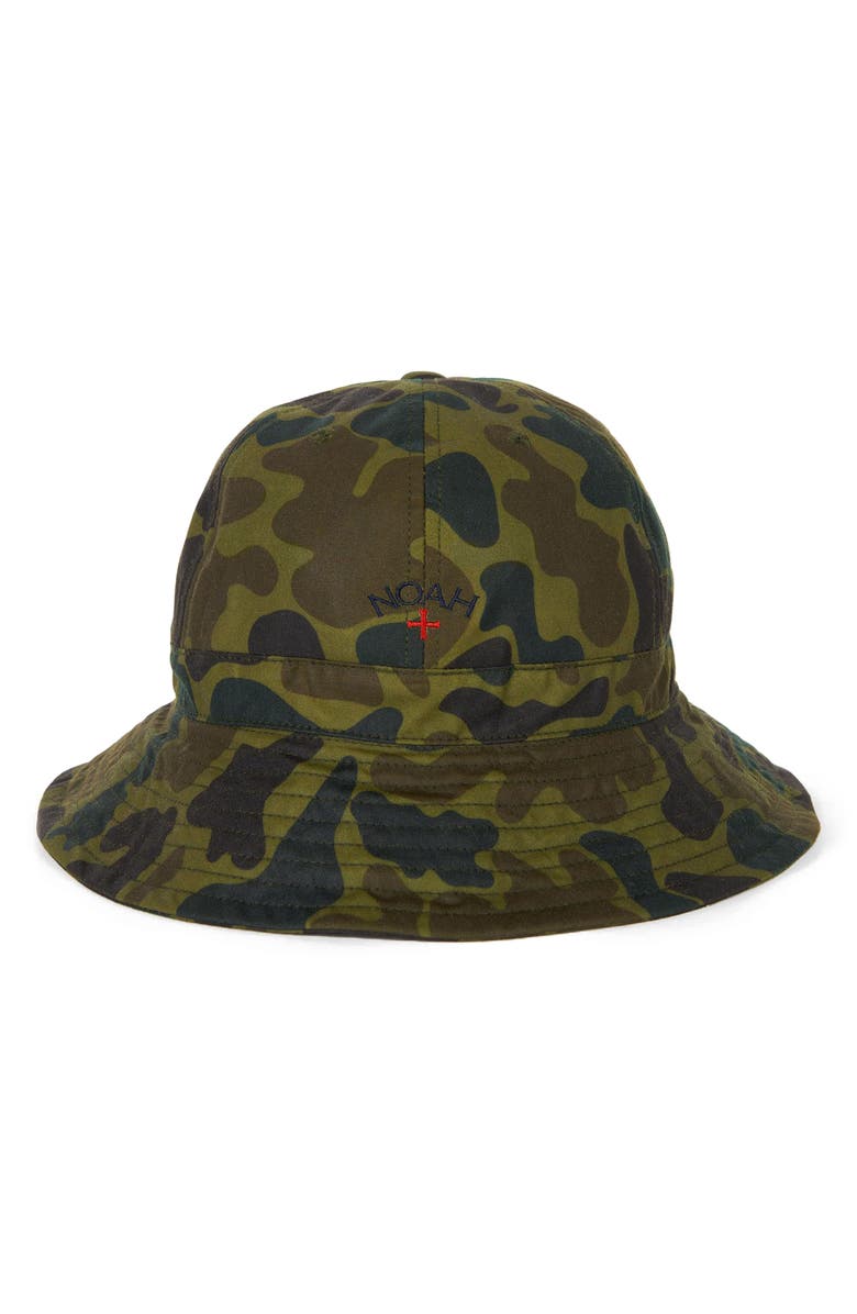 Barbour x Noah Duck Camo Waxed Bucket Hat, Main, color,