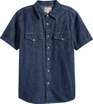 Tecovas Short Sleeve Denim Snap-Up Shirt