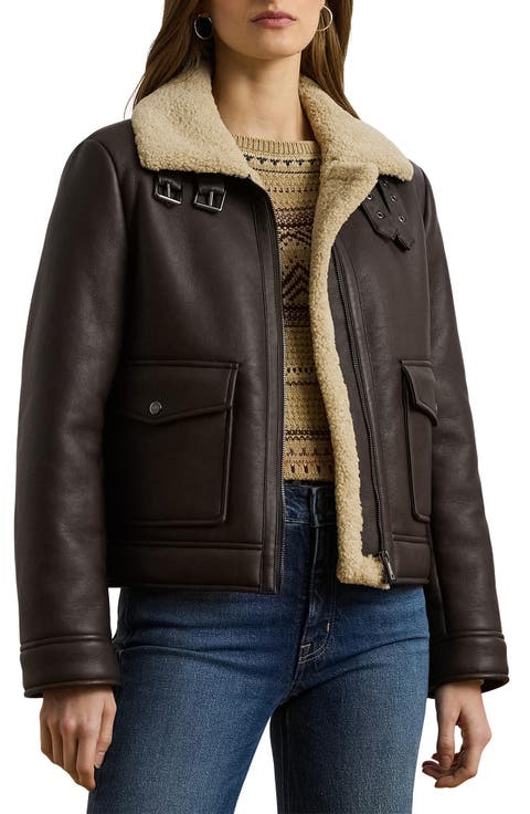 Brown Shearling & Faux Shearling | Nordstrom