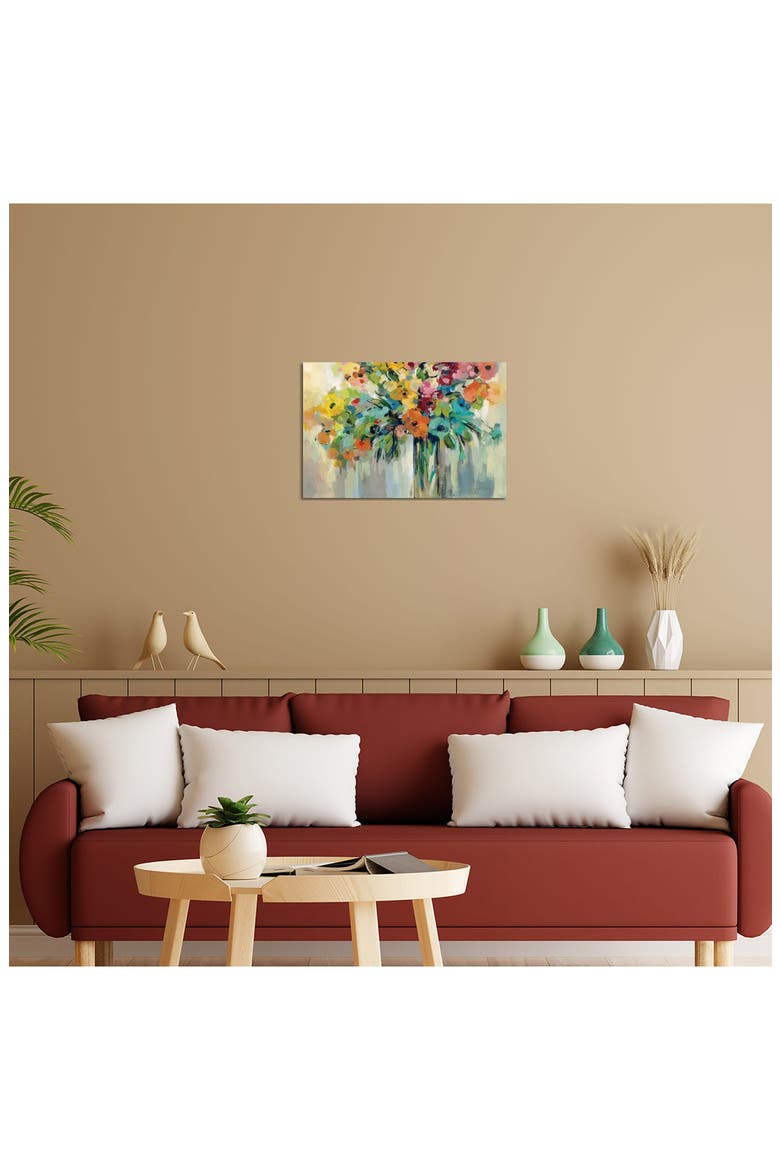 'Cloud of Flowers' by Silvia Vassileva Canvas Artwork, Alternate, color, WHITE-MULTI