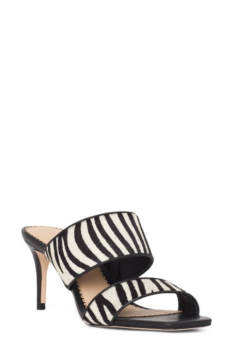 Sutton Zebra Haircalf Slide Sandal