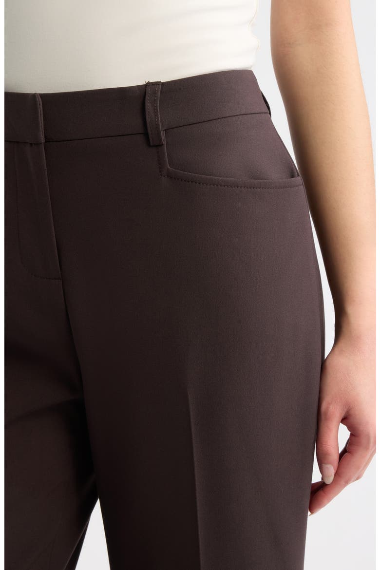 Birdseye Straight Leg Career Pants, Alternate, color, ESPRESSO