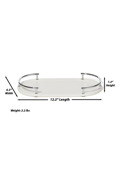 Roselli Trading Company Dubai Ceramic Amenity Tray In White