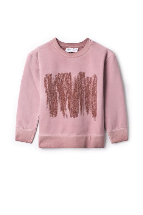 Girl Painted Print French Fleece Sweatshirt (Toddler, Little Kid & Big Kid)
