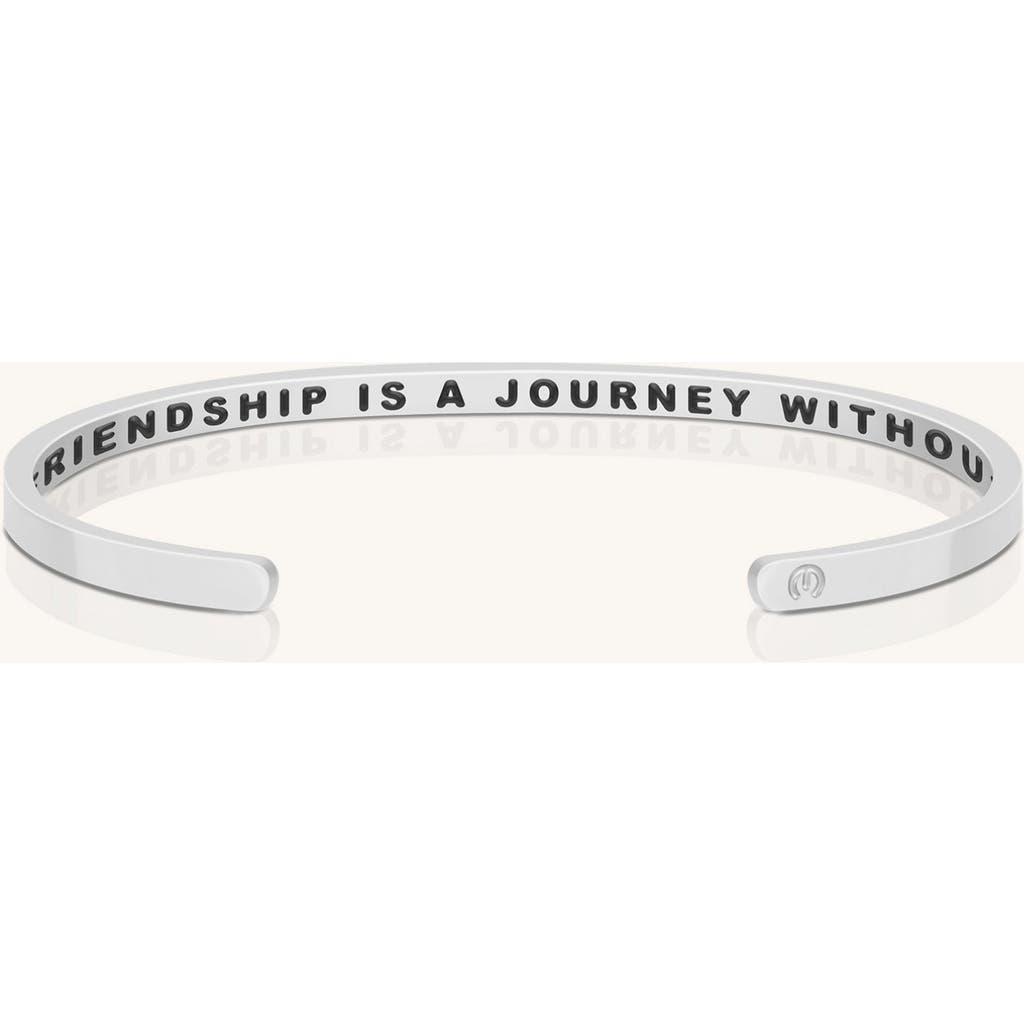 Mantra A True Friendship Is A Journey Without An End Bracelet In Metallic