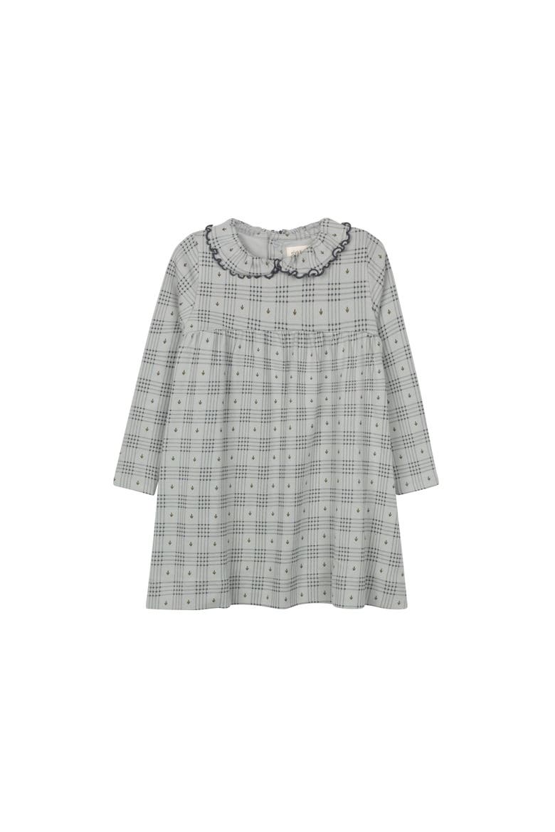 Cotton Floral Plaid Collection - Dress, Main, color, Blue