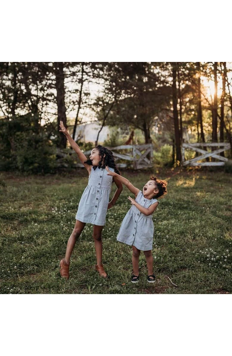 Jackalo Kids’ Organic Cotton Sleeveless Jo Dress, Alternate, color, Engineer Stripe