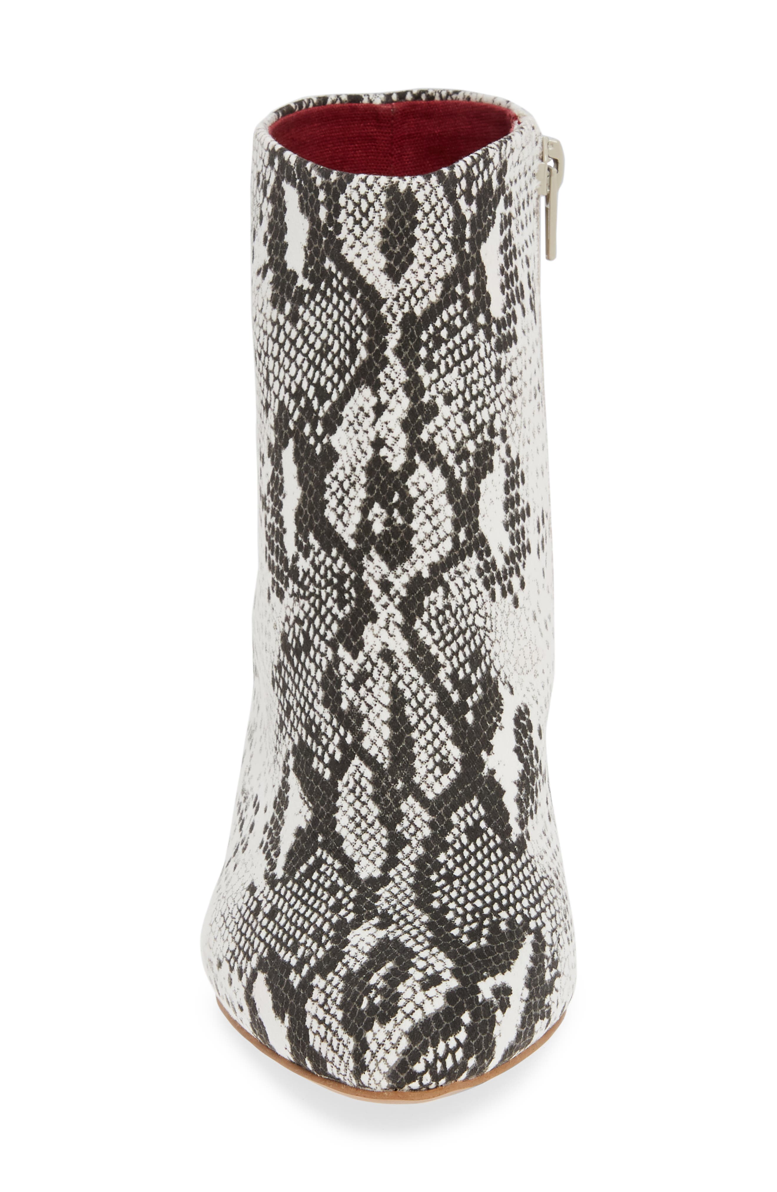 Band of Gypsies Andrea Bootie, Alternate, color, WHITE/ BLACK SNAKE PRINT