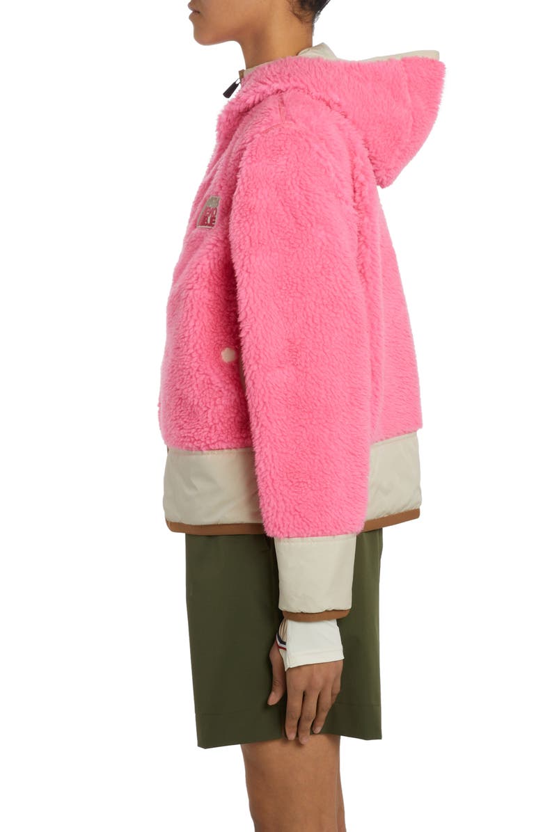 Moncler Grenoble Logo Patch Mixed Media Cardigan, Alternate, color,