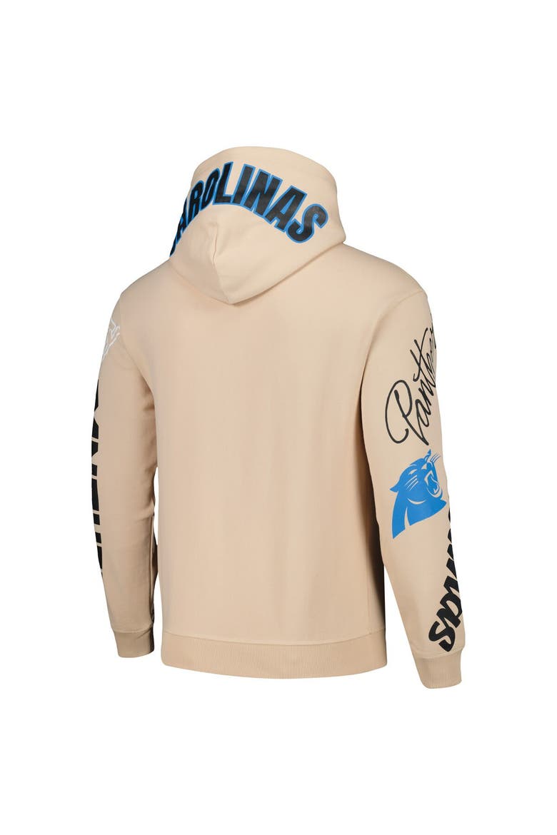 Unisex The Wild Collective  Cream Carolina Panthers Heavy Block Pullover Hoodie, Alternate, color, Natural