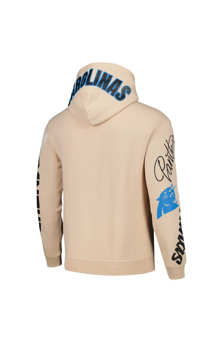 THE WILD COLLECTIVE Unisex The Wild Collective Cream Carolina Panthers Heavy Block Pullover Hoodie, Alternate, color,